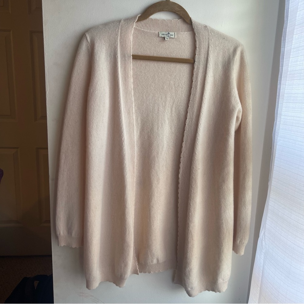 Cortland Park Cream Cashmere Sweater Cardigan Size Medium